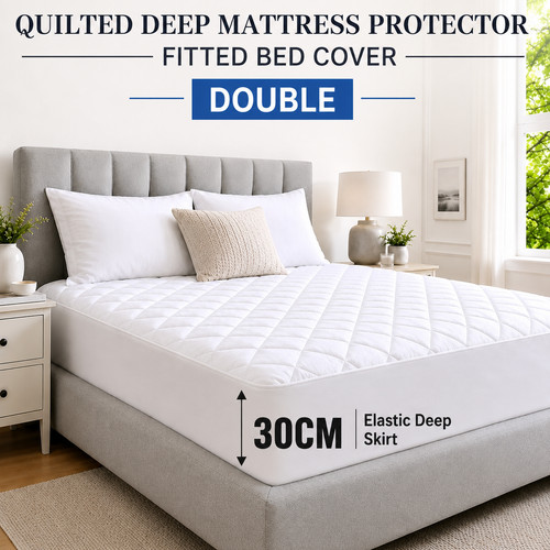 Quilted mattress protector - quilted,