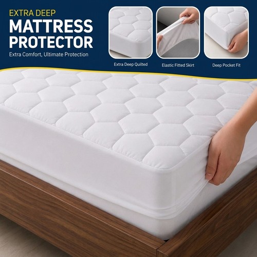 Quilted mattress protector - mattress,