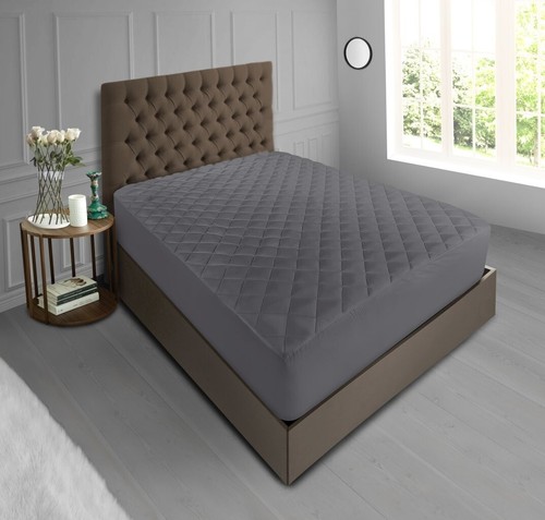Charcoal grey quilted mattress - charcoal,